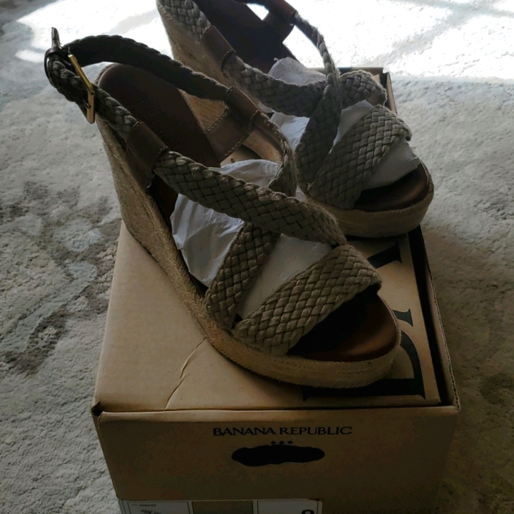 Natural Espadrille Wedges